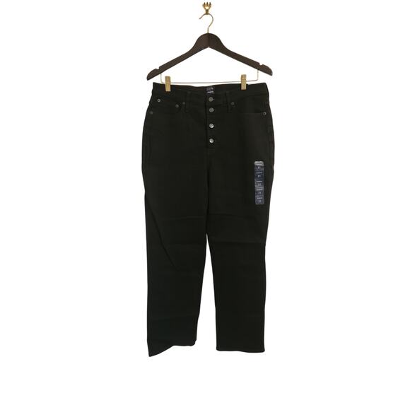 NWT J. Crew Petite Black Stovepipe Straight Jean In Signature Stretch Black 31 - Picture 6 of 11